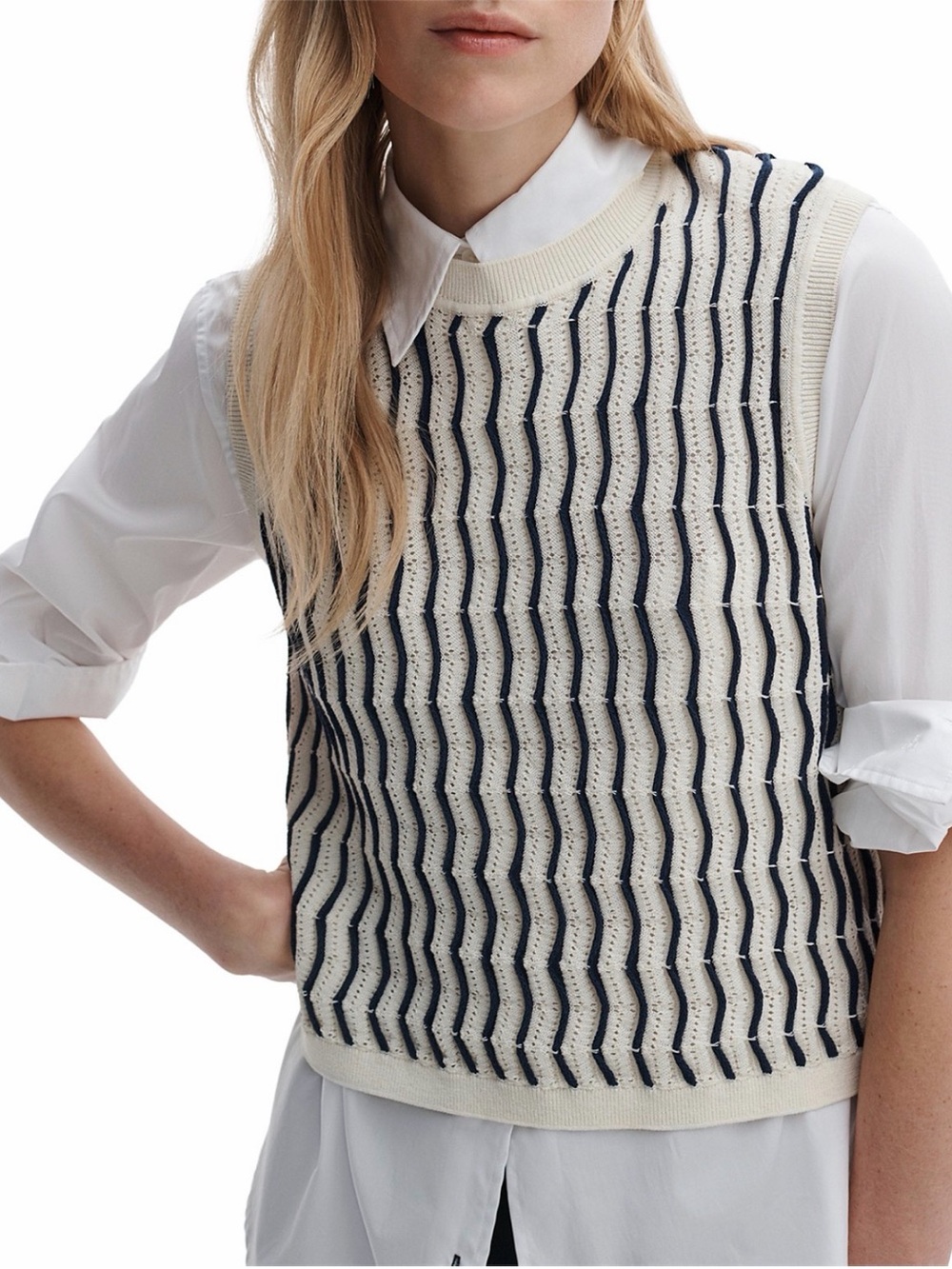 rag & bone Leslie Striped Vest size XS